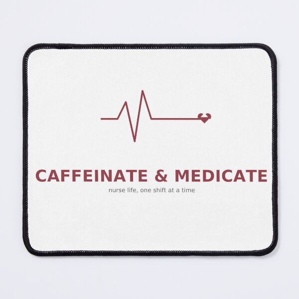 Item preview, Caffeinate and Medicate Funny Nurse Shirt designed and sold by Line & Linen .