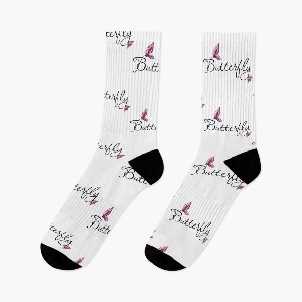 Item preview, Butterfly Script – Elegant Pink Butterfly & Cursive Lettering designed and sold by Boujart.