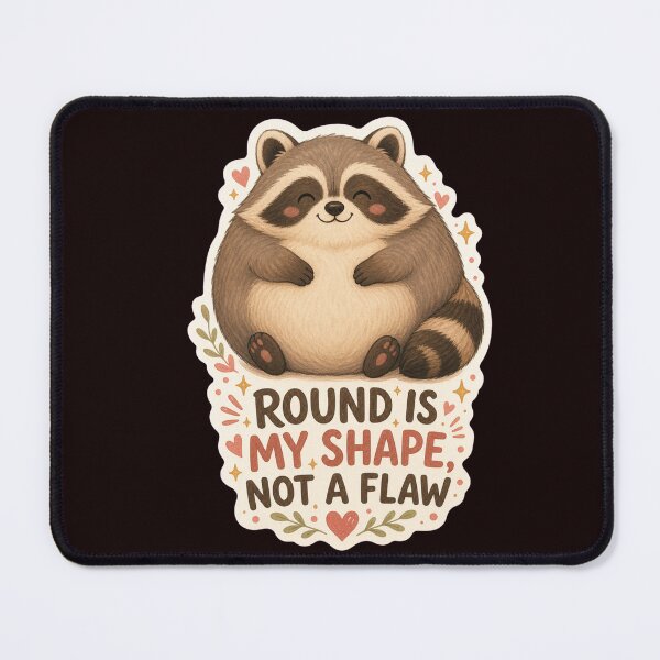 Item preview, Round Is My Shape Not A Flaw Jimothy Raccoon designed and sold by Print Loft.