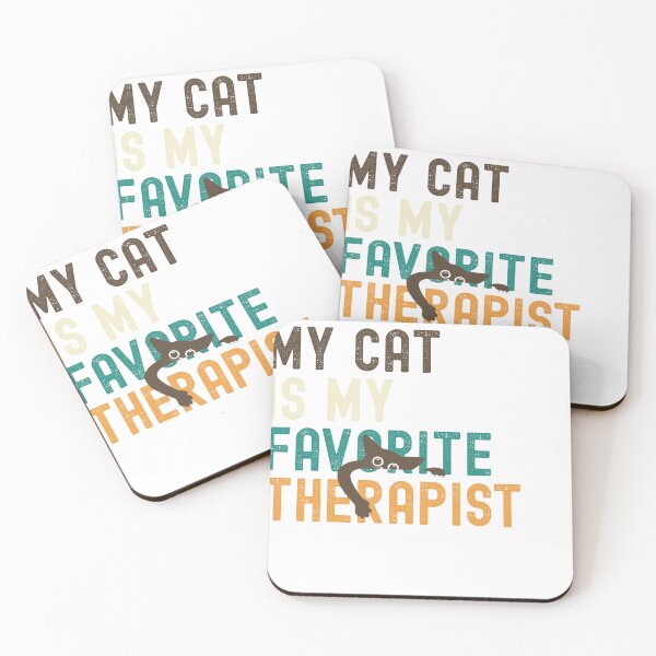 Item preview, My Cat Is My Favorite Therapist - Funny Cat Lover Quote designed and sold by WearTheVibe Store.