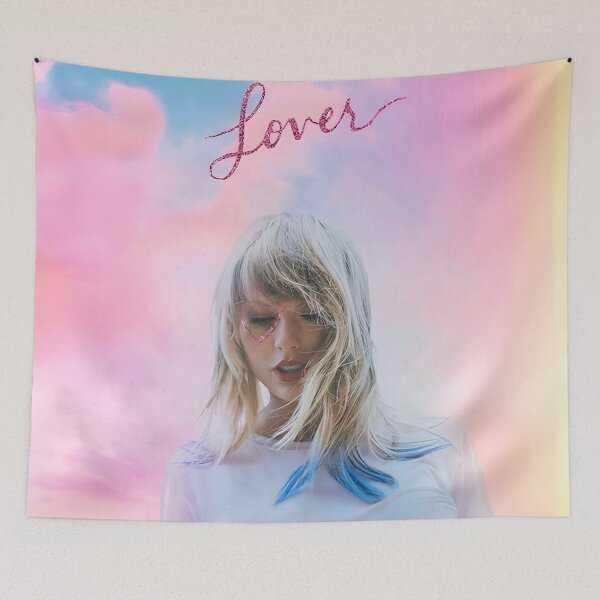 Item preview, Dreamy Love Girl Under a Pastel Sunset Sky Poster designed and sold by VolkmanMateo.