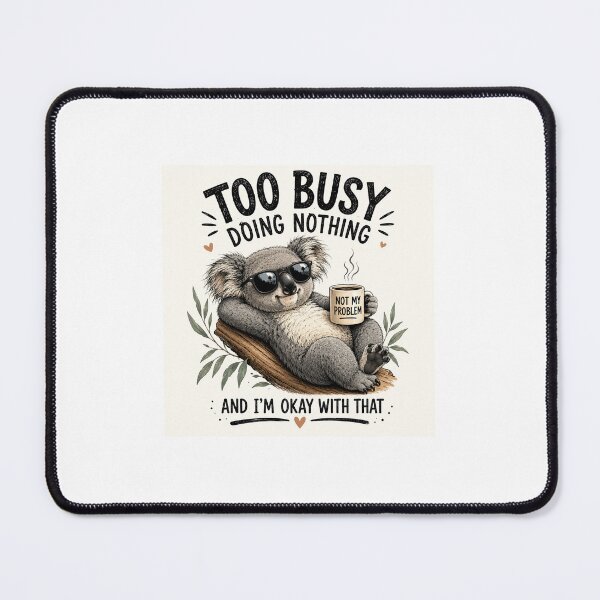 Item preview, Too Busy Doing Nothing – Funny Lazy Koala Coffee Vintage Graphic T-Shirt designed and sold by shesam-Designs.