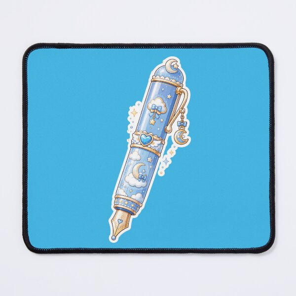Item preview, Cute Blue Cloud Fountain Pen Sticker designed and sold by Christiana-Art.