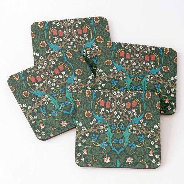 Item preview, William Morris Vintage Blackthorn Dark Botanical Pattern designed and sold by FaizArtShop.