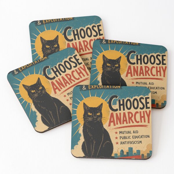 Item preview, Vintage Black Cat Resistance Poster | Retro Hand-Drawn Graphic Art designed and sold by nouhaZN.