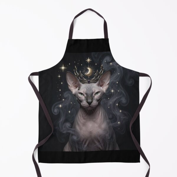 Item preview, Gothic Sphynx Cat | Witchcore Moon Design designed and sold by JanjjaSoulInk.