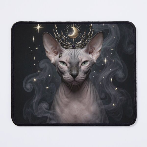 Item preview, Gothic Sphynx Cat | Witchcore Moon Design designed and sold by JanjjaSoulInk.