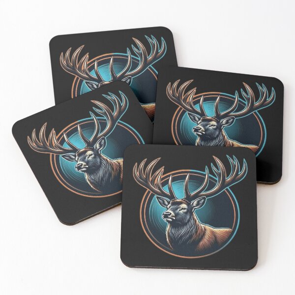 Item preview, Majestic Deer Emblem – Wildlife Art designed and sold by Dogandesighn.