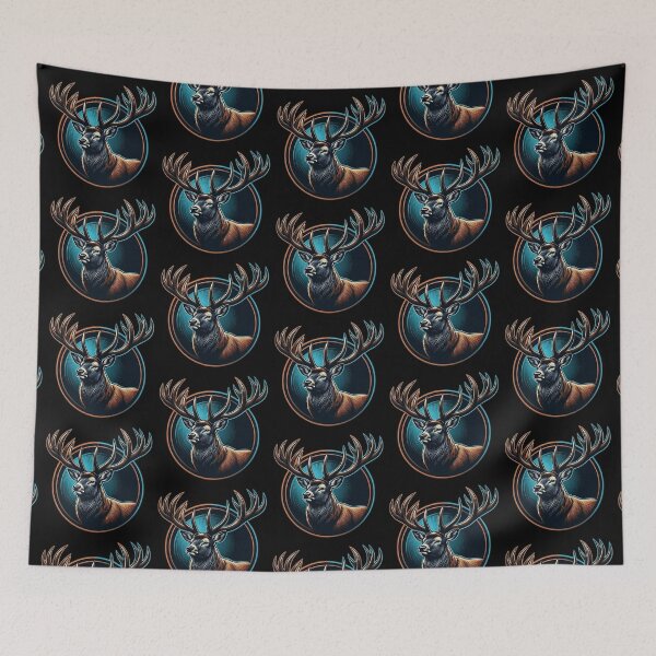 Item preview, Majestic Deer Emblem – Wildlife Art designed and sold by Dogandesighn.