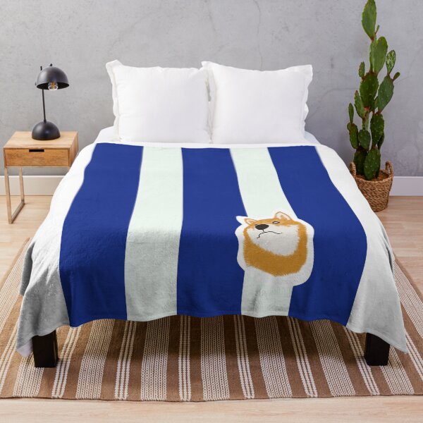Item preview, Thick stripe (navy, white) with Shiba Inu designed and sold by ShibaCruise-On.