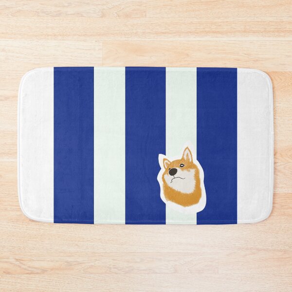 Item preview, Thick stripe (navy, white) with Shiba Inu designed and sold by ShibaCruise-On.