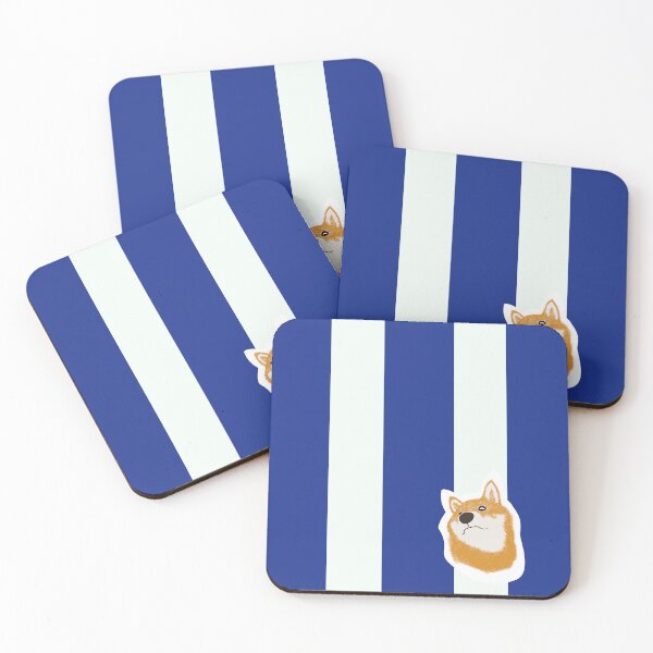 Item preview, Thick stripe (navy, white) with Shiba Inu designed and sold by ShibaCruise-On.