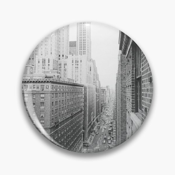 Item preview, Vintage Manhattan skyline, buildings along Lexington Avenue, New York City, including the Shelton Hotel black and white photographic art print designed and sold by Astrid Arkhangelsky.