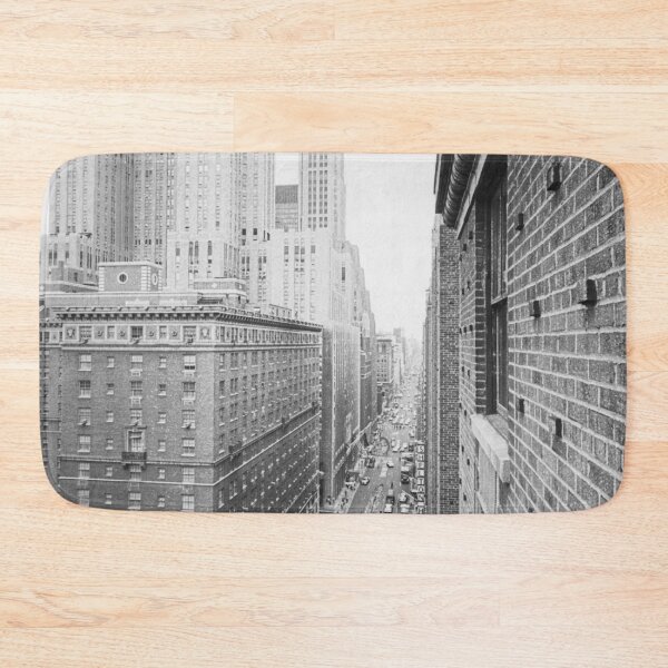 Item preview, Vintage Manhattan skyline, buildings along Lexington Avenue, New York City, including the Shelton Hotel black and white photographic art print designed and sold by Astrid Arkhangelsky.