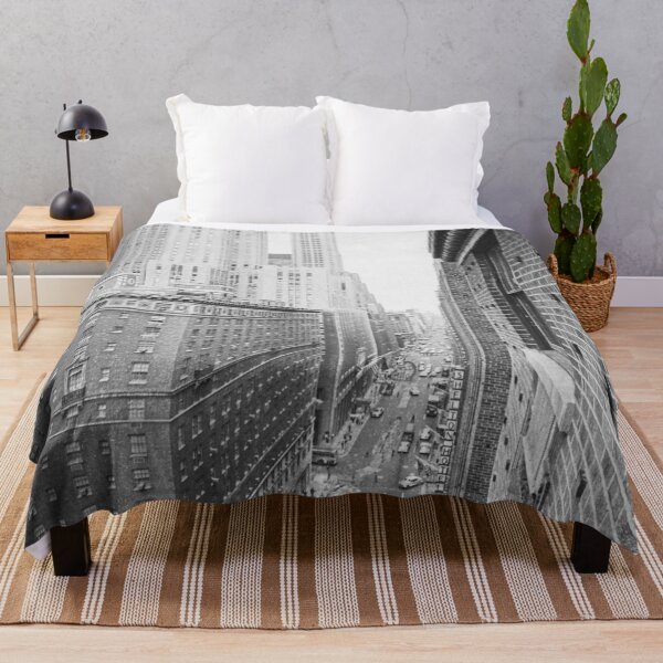 Item preview, Vintage Manhattan skyline, buildings along Lexington Avenue, New York City, including the Shelton Hotel black and white photographic art print designed and sold by Astrid Arkhangelsky.