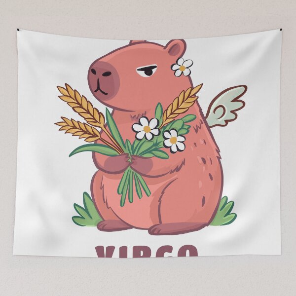 Item preview, Cute Virgo Capybara Zodiac | Kawaii Astrology Animal designed and sold by Iqrapixels.