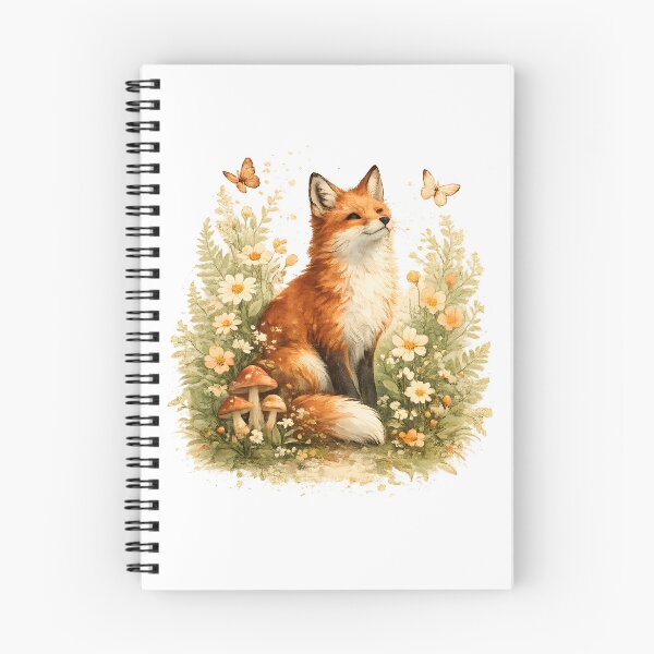 Item preview, Floral Fox Cottagecore Woodland Nature  designed and sold by Glitchart66.