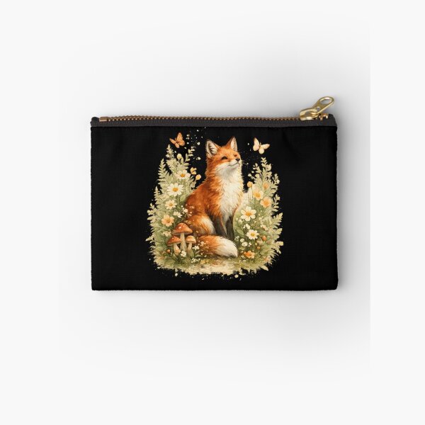 Item preview, Floral Fox Cottagecore Woodland Nature  designed and sold by Glitchart66.