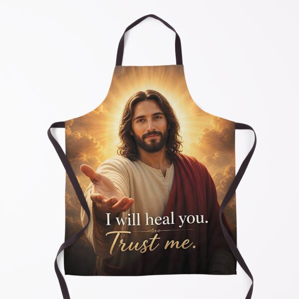 Item preview, Divine Portrait of Jesus Offering Grace in Golden Sky designed and sold by Lucia Amaris Art.