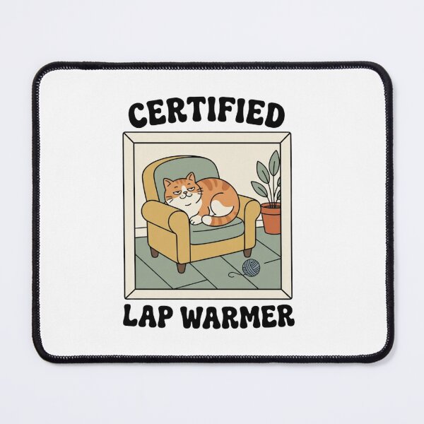 Item preview, Certified Lap Warmer Retro Cat designed and sold by GoofyShopp.