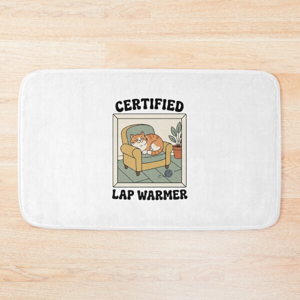 Item preview, Certified Lap Warmer Retro Cat designed and sold by GoofyShopp.
