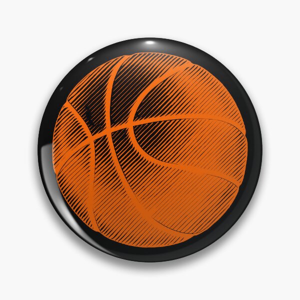 Item preview, Orange Basketball Line Art Illustration designed and sold by pattern-archive.