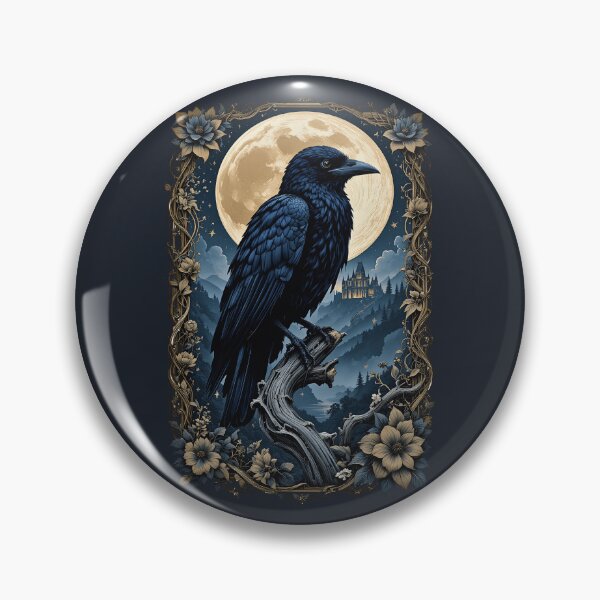 Item preview, Elegant Gothic Raven Floral Vintage Poster Artwork Collection designed and sold by BorgSpareParts.