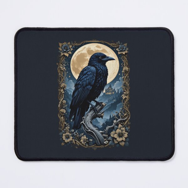 Item preview, Elegant Gothic Raven Floral Vintage Poster Artwork Collection designed and sold by BorgSpareParts.
