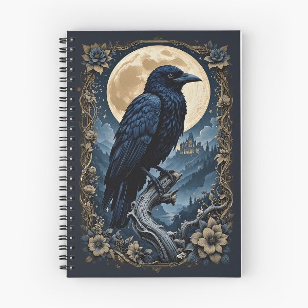 Item preview, Elegant Gothic Raven Floral Vintage Poster Artwork Collection designed and sold by BorgSpareParts.