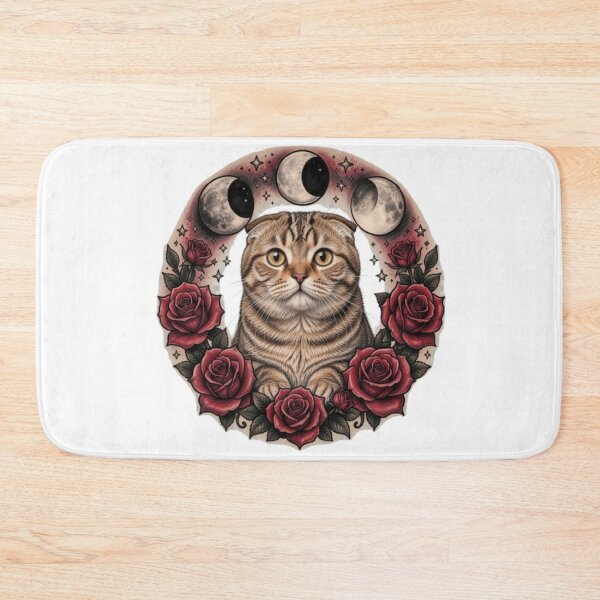 Item preview, Celestial Scottish Fold | Gothic Cat Illustration designed and sold by JanjjaSoulInk.