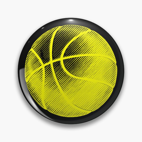 Item preview, Yellow Basketball Line Art Illustration designed and sold by pattern-archive.