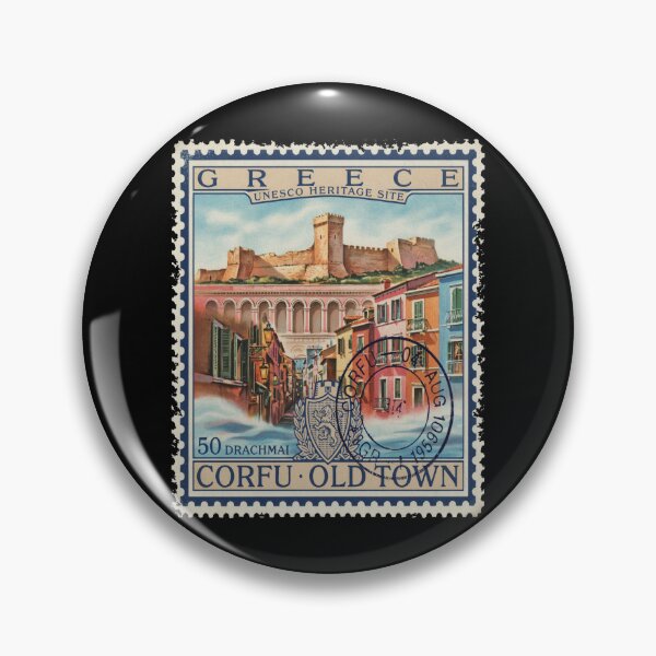 Item preview, Corfu Old Town Venetian Fortress Stamp Sticker designed and sold by stickercuffs.