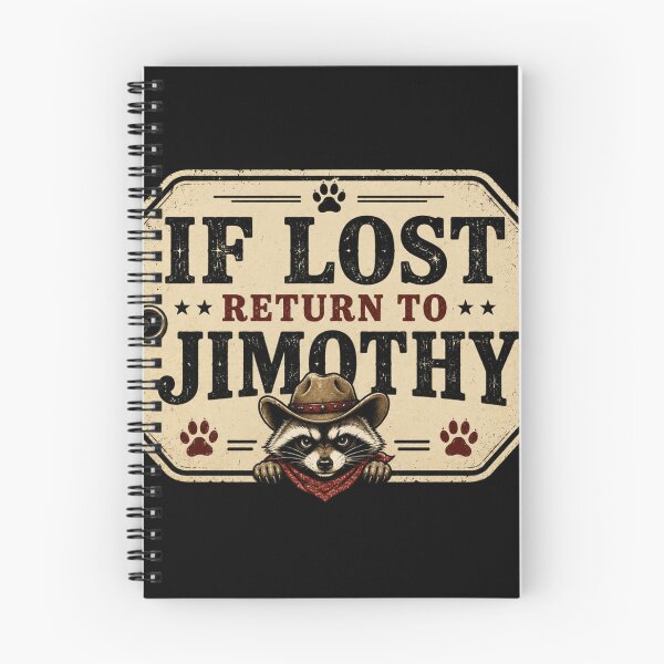 Item preview, If Lost Return to Jimothy Funny Raccoon T-Shirt – Vintage Tag Meme Design Trash Panda Humor designed and sold by Artimax-Studio.