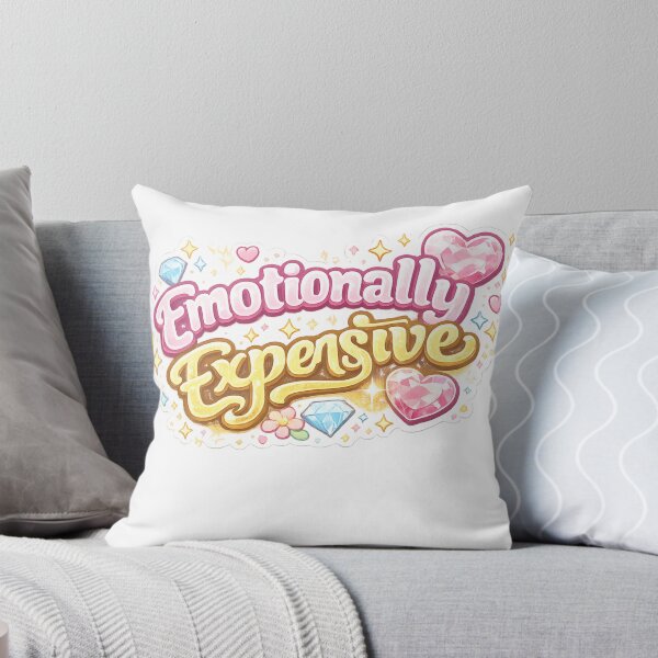 Item preview, Emotionally Expensive Sticker Funny Self Care Quote Cute Aesthetic Mental Health Meme designed and sold by MR4me.