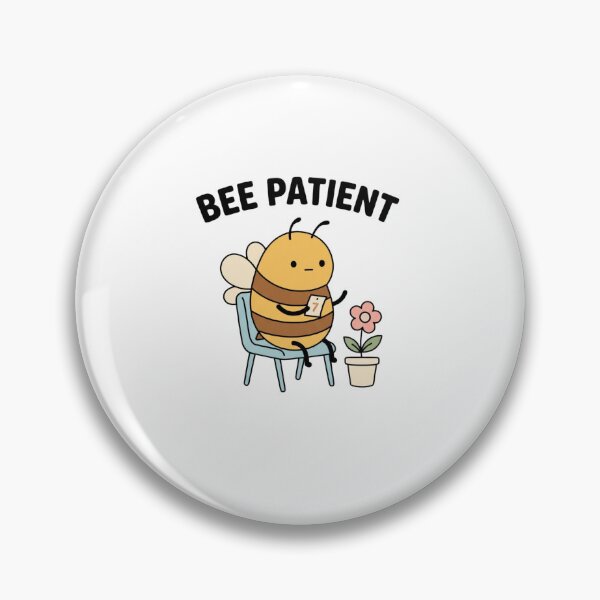 Item preview, Bee Patient Cute Retro Bee Pun designed and sold by GoofyShopp.