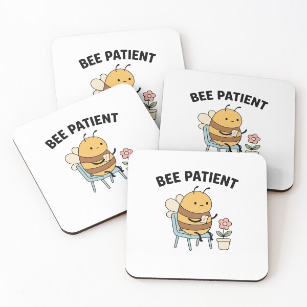 Item preview, Bee Patient Cute Retro Bee Pun designed and sold by GoofyShopp.