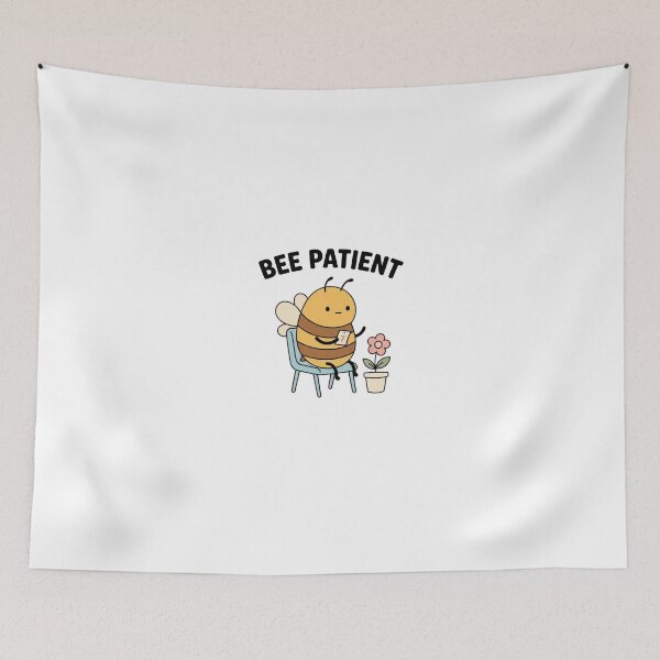 Item preview, Bee Patient Cute Retro Bee Pun designed and sold by GoofyShopp.