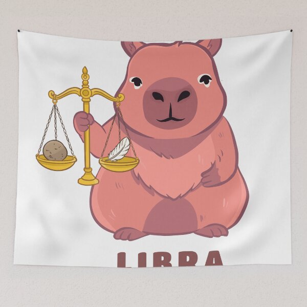 Item preview, Cute Libra Capybara Zodiac | Kawaii Astrology Animal designed and sold by Iqrapixels.