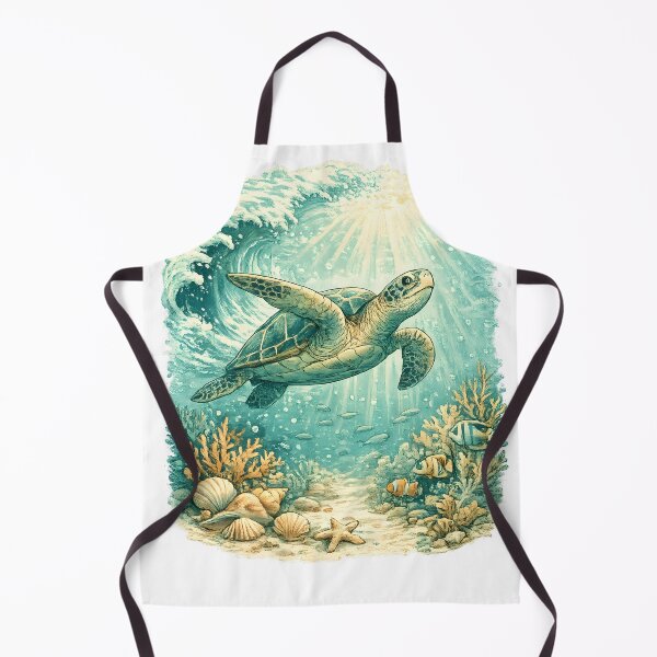 Item preview, Sea Turtle Ocean Vintage Marine Life Beach designed and sold by Glitchart66.