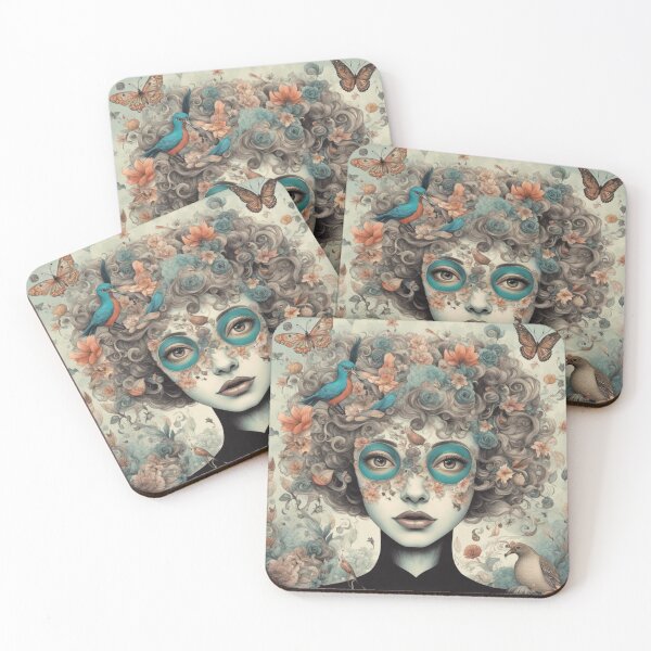 Item preview, Art Nouveau Nature Portrait with Floral Harmony designed and sold by FotoworldEdel.