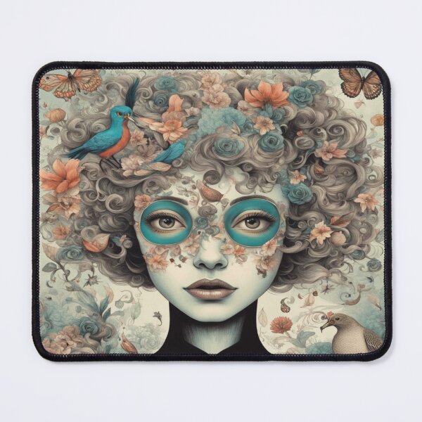 Item preview, Art Nouveau Nature Portrait with Floral Harmony designed and sold by FotoworldEdel.
