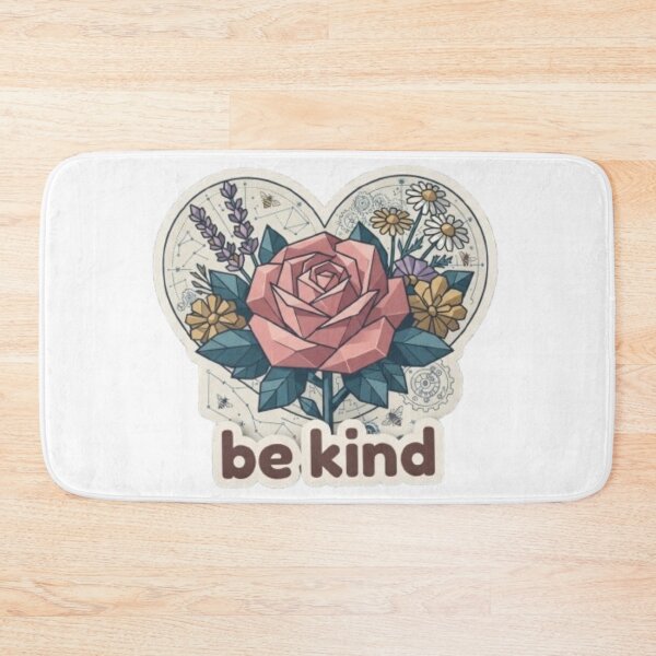 Item preview, Be Kind colourful flowers designed and sold by Red Canvas.