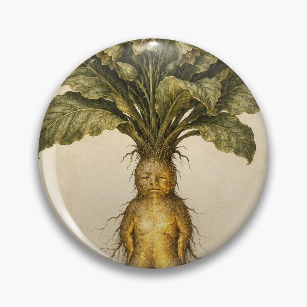 Item preview, Luminous Mandrake Root Botanical Specimen Print — Glowing Vintage Folklore Witch Art designed and sold by Brackenlume Studio.