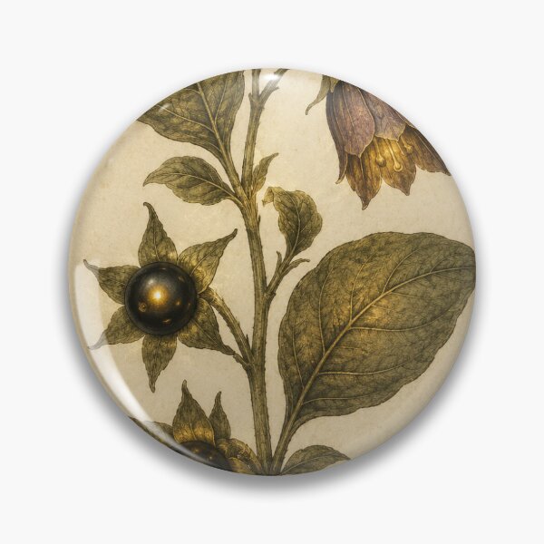 Item preview, Glowing Deadly Nightshade Belladonna Specimen Print — Luminous Vintage Poison Plant Art designed and sold by Brackenlume Studio.