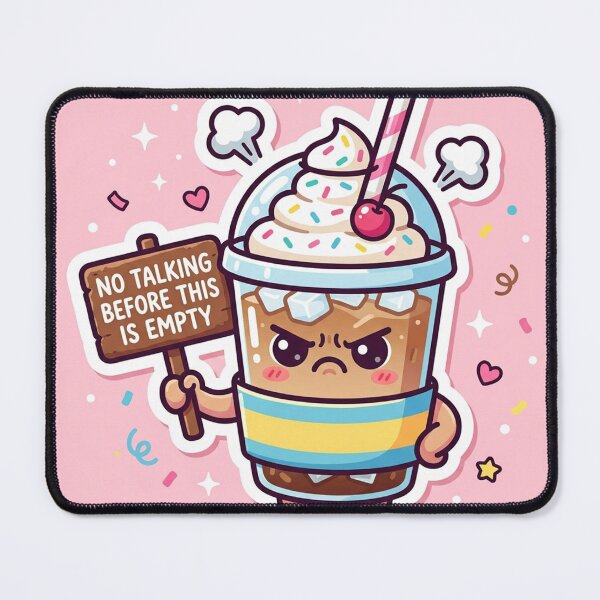 Item preview, Angry Iced Coffee No Talking Kawaii Sticker designed and sold by NiceArtsPlace.