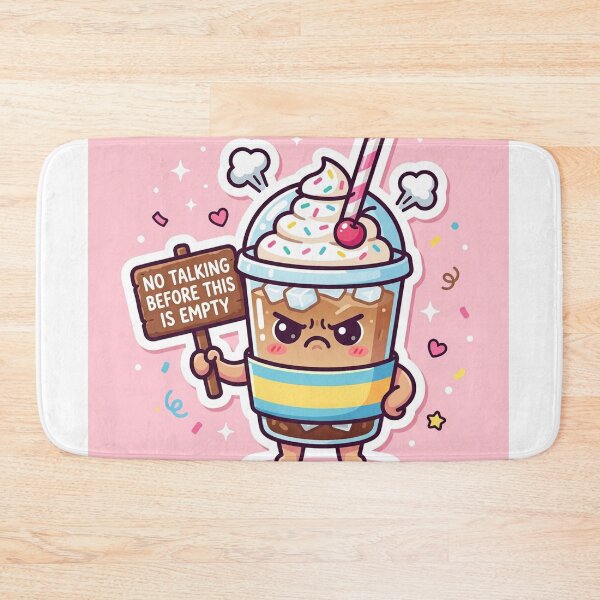 Item preview, Angry Iced Coffee No Talking Kawaii Sticker designed and sold by NiceArtsPlace.