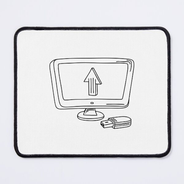 Item preview, A USB lying beside a computer monitor showing an uploading screen designed and sold by rasagamastore.