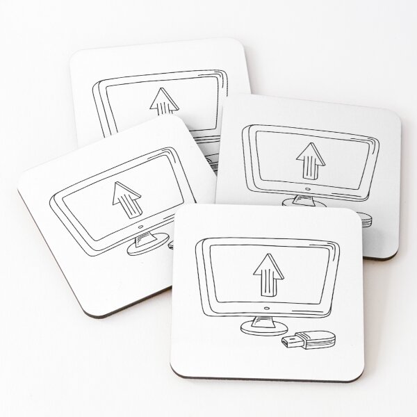 Item preview, A USB lying beside a computer monitor showing an uploading screen designed and sold by rasagamastore.
