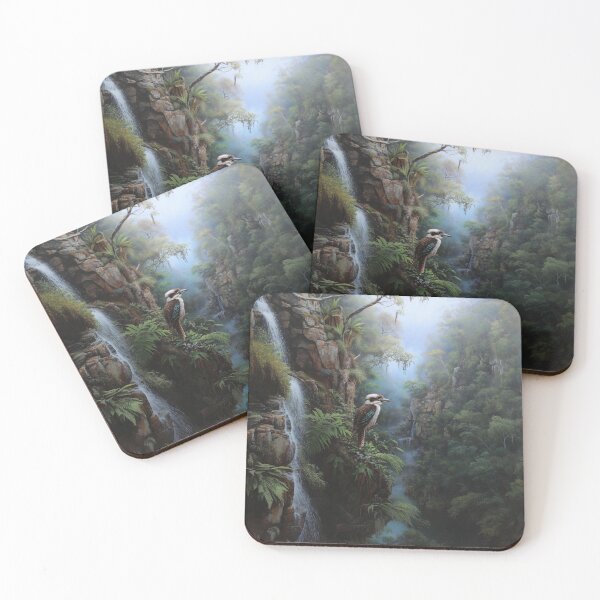 Item preview, A Kookaburra perched near waterfalls, Birds in Motion designed and sold by CDC40.