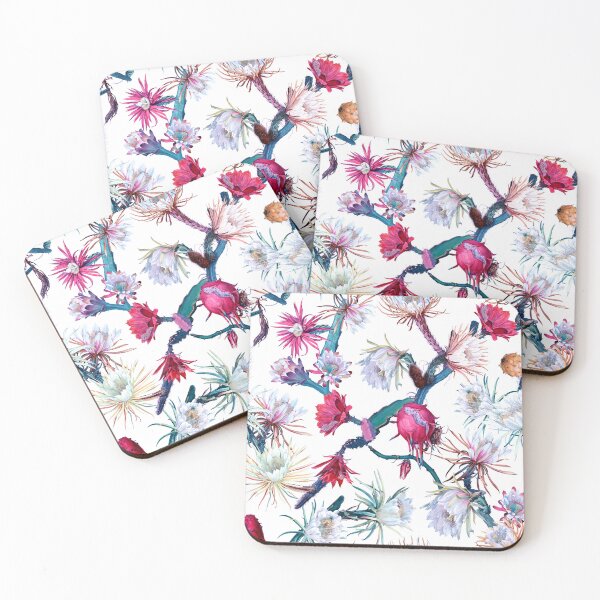 Item preview, Cactus Flowers (white setting) designed and sold by Reinvented Decors.